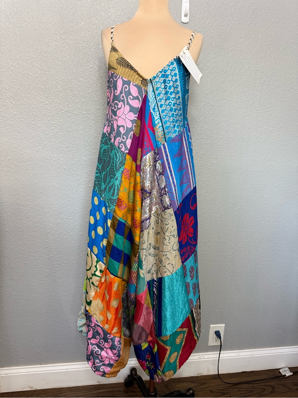 One of a kind Silk Patchwork Jumpsuit made from Vintage Saris